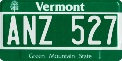 VT license plate ANZ527