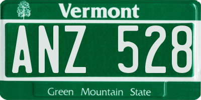 VT license plate ANZ528