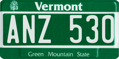 VT license plate ANZ530