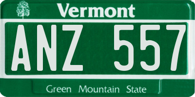 VT license plate ANZ557