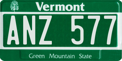 VT license plate ANZ577