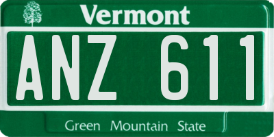 VT license plate ANZ611