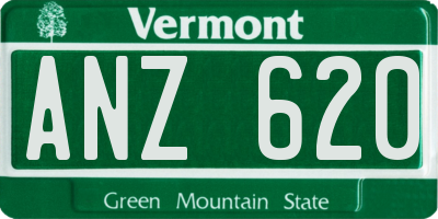 VT license plate ANZ620