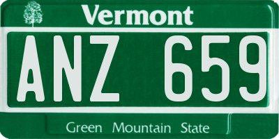 VT license plate ANZ659