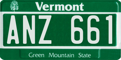 VT license plate ANZ661