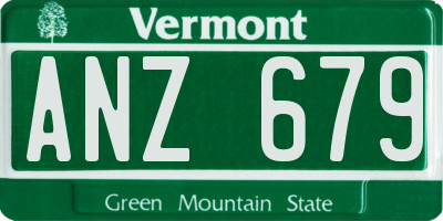 VT license plate ANZ679
