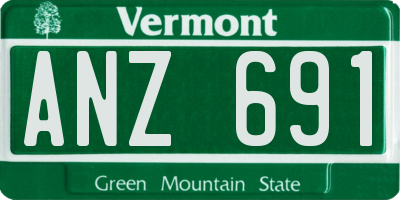 VT license plate ANZ691
