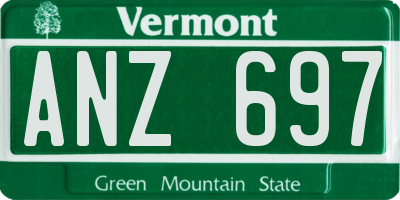VT license plate ANZ697