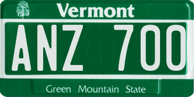 VT license plate ANZ700