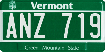 VT license plate ANZ719