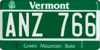 VT license plate ANZ766