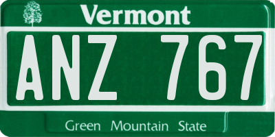 VT license plate ANZ767