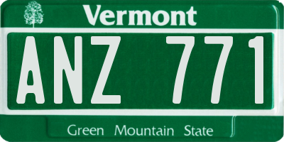 VT license plate ANZ771