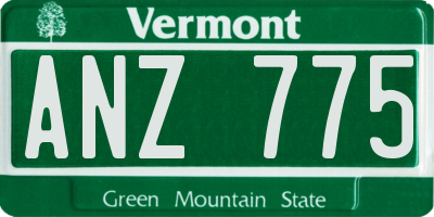 VT license plate ANZ775
