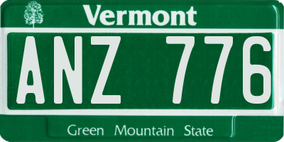 VT license plate ANZ776