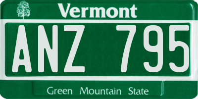 VT license plate ANZ795