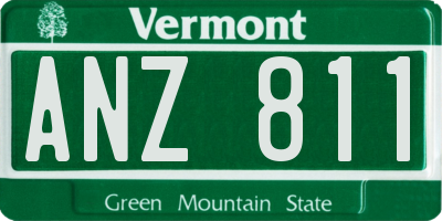 VT license plate ANZ811
