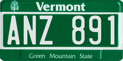 VT license plate ANZ891