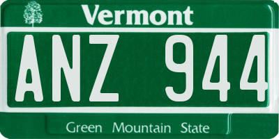 VT license plate ANZ944