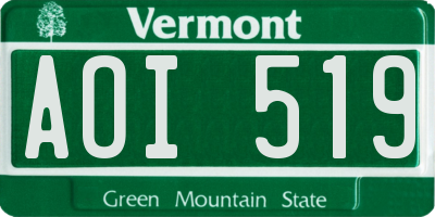 VT license plate AOI519