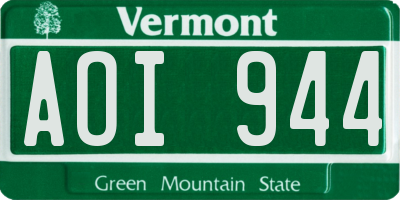 VT license plate AOI944
