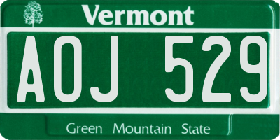 VT license plate AOJ529