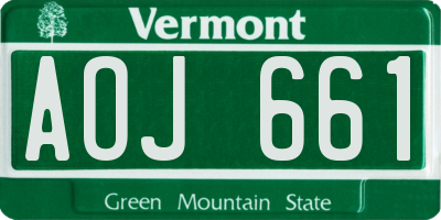 VT license plate AOJ661