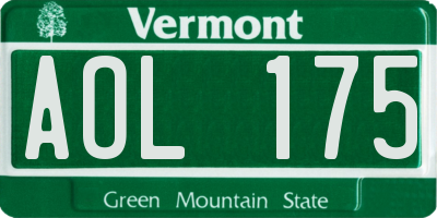 VT license plate AOL175