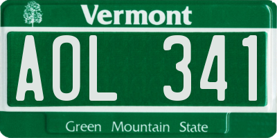 VT license plate AOL341