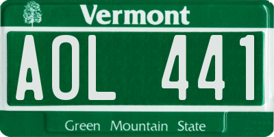 VT license plate AOL441