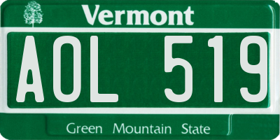 VT license plate AOL519