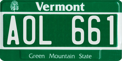 VT license plate AOL661