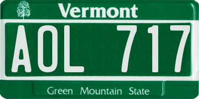 VT license plate AOL717