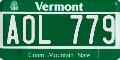 VT license plate AOL779