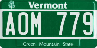VT license plate AOM779