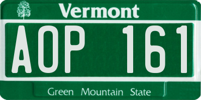 VT license plate AOP161