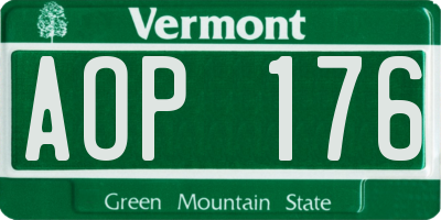 VT license plate AOP176