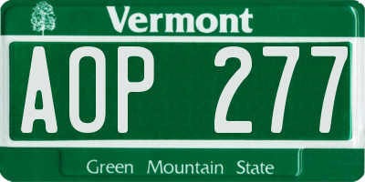 VT license plate AOP277