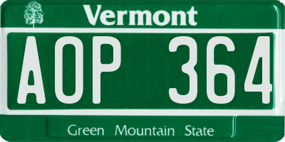 VT license plate AOP364