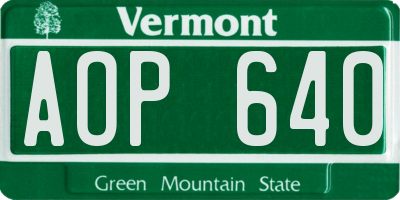 VT license plate AOP640