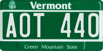 VT license plate AOT440