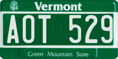 VT license plate AOT529