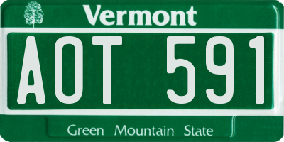 VT license plate AOT591