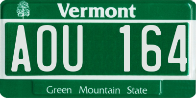 VT license plate AOU164