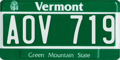 VT license plate AOV719
