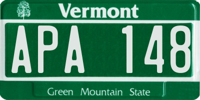 VT license plate APA148
