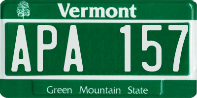 VT license plate APA157