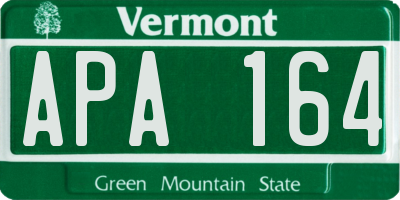 VT license plate APA164