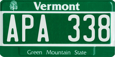 VT license plate APA338