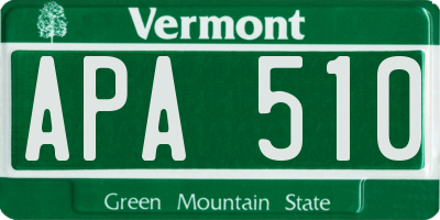 VT license plate APA510
